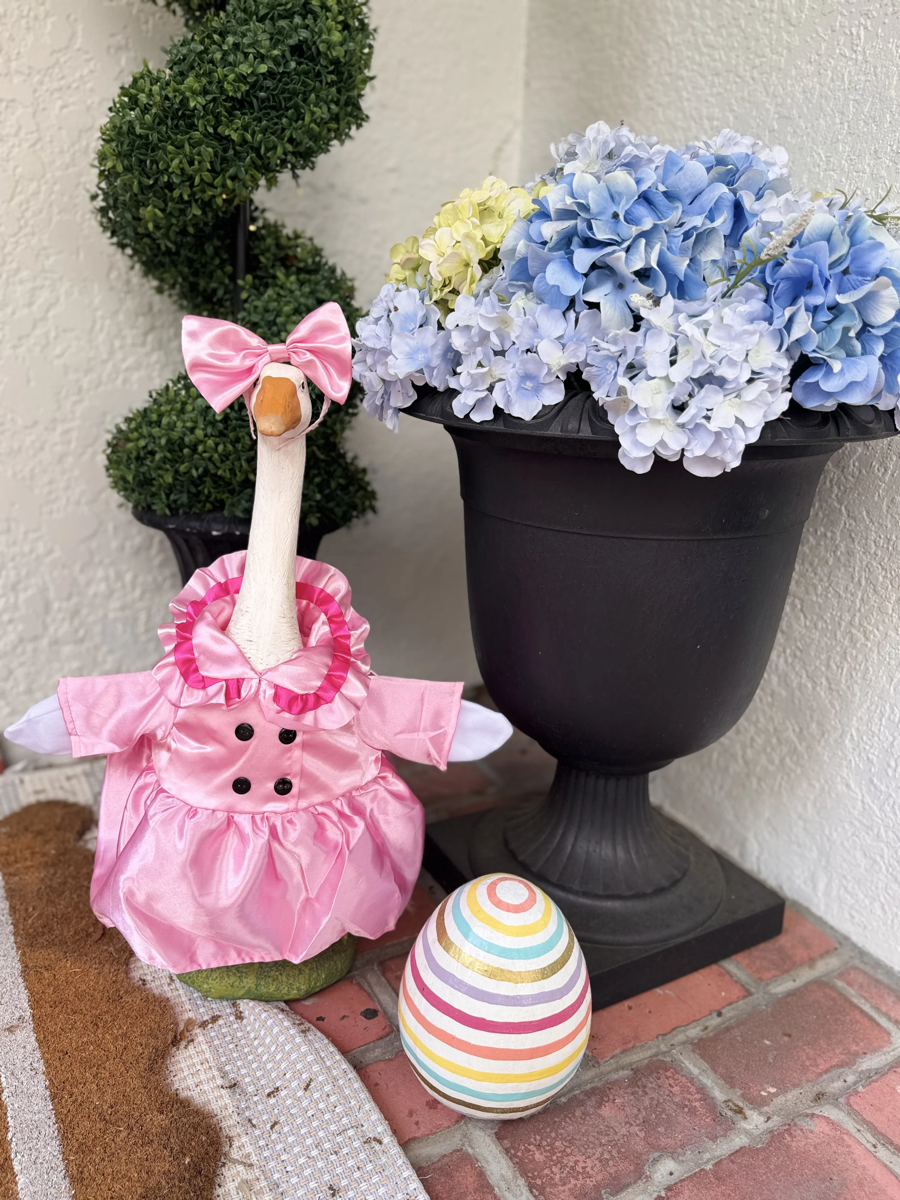 Hydrangeas and Easter decorations
